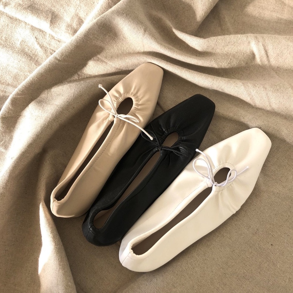 Peche Black Ballet Flats